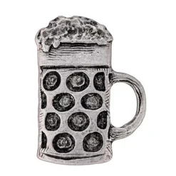 Anstecker Bierkrug Altsilber