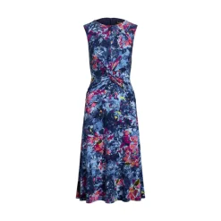 Bedrucktes Jerseykleid mit Twist-Detail