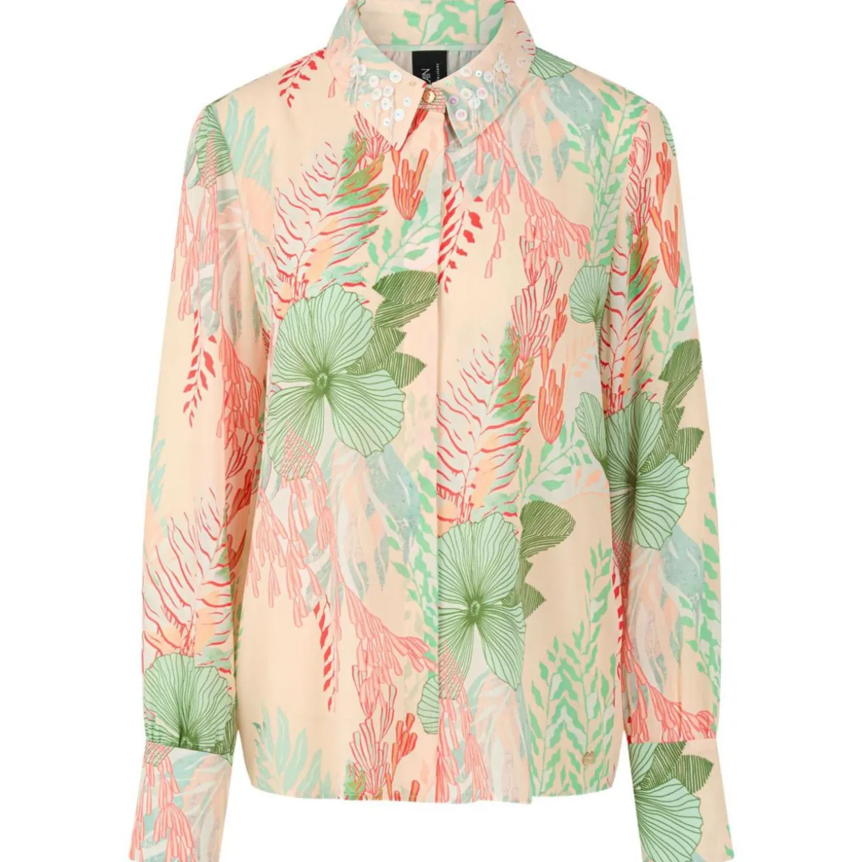 Bluse mit floralem muster
