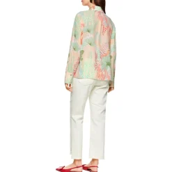 Bluse mit floralem muster