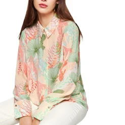 Bluse mit floralem muster
