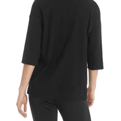 Blusenshirt aus Material-Mix