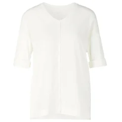 Blusenshirt aus Material-Mix