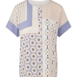 Blusenshirt mit materialmix