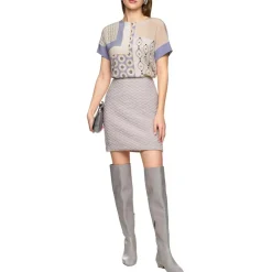 Blusenshirt  mit materialmix