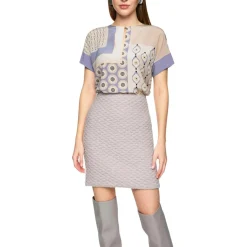 Blusenshirt  mit materialmix