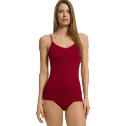 Cotton seamless Spaghetti Top Padded