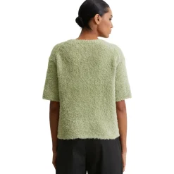 Fuzzy-knit-kurzarm-pullover loose