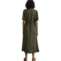 Kleid mit elastischer taille flared
