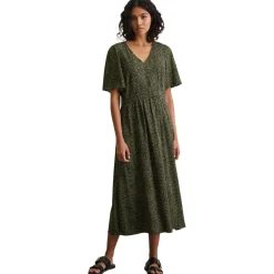 Kleid mit elastischer taille flared