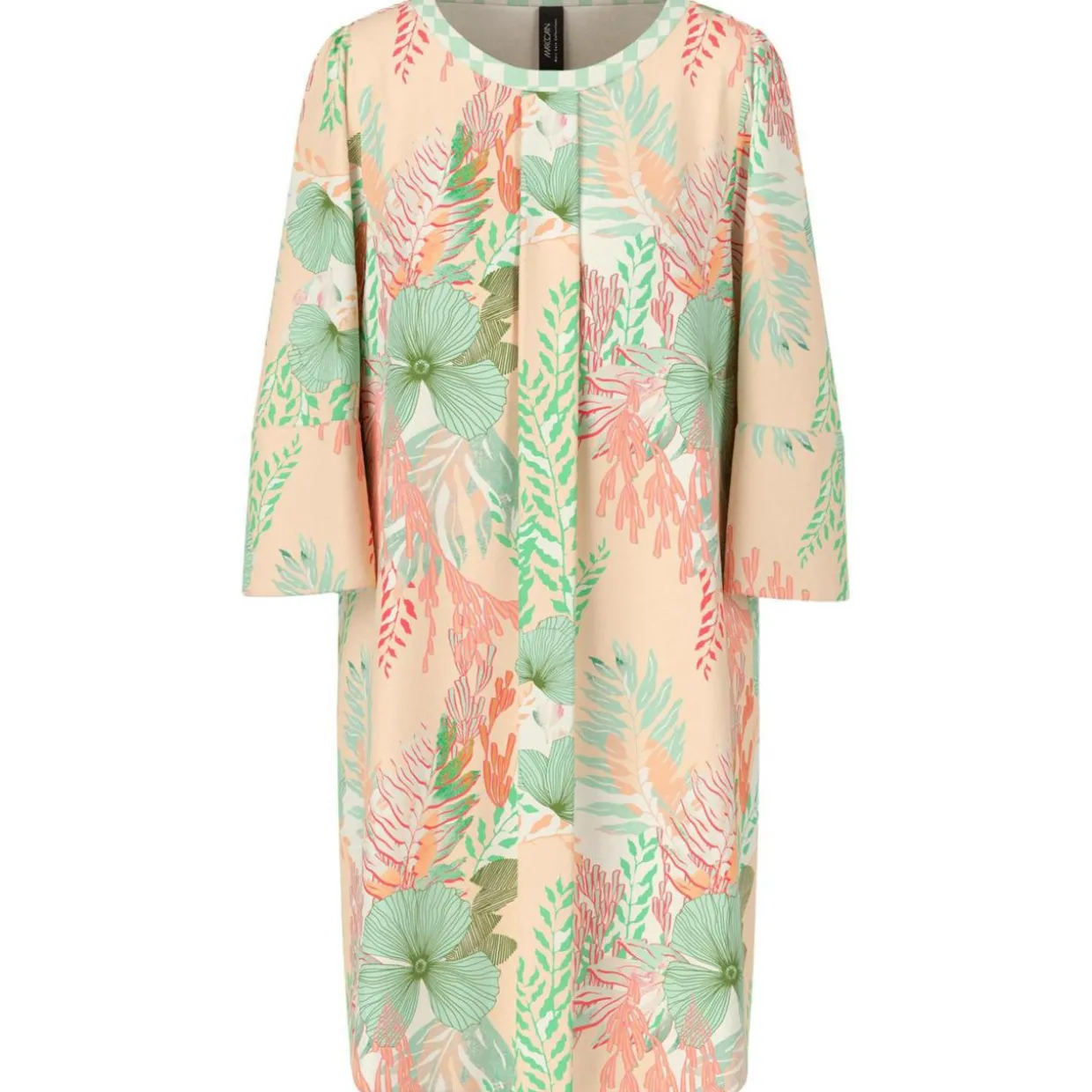 Kurzes kleid mit floralem print