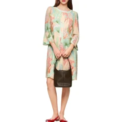 Kurzes kleid mit floralem print