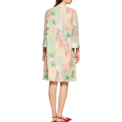 Kurzes kleid mit floralem print