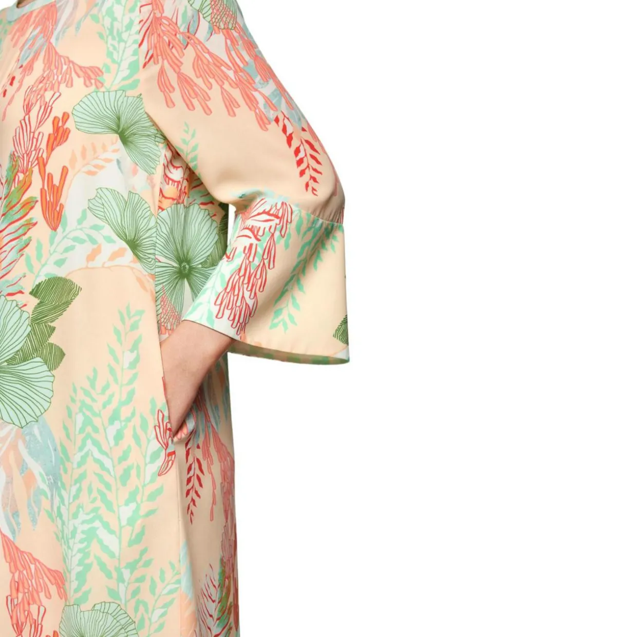Kurzes kleid mit floralem print