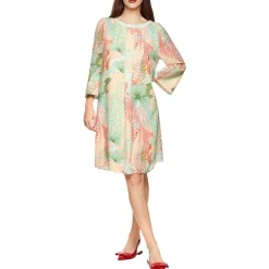 Kurzes kleid mit floralem print