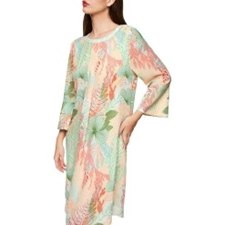 Kurzes kleid mit floralem print