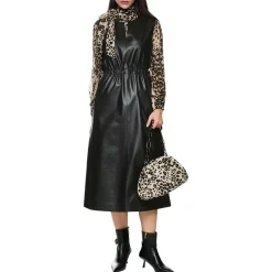 Leder-Maxikleid
