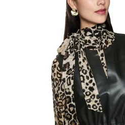 Leder-Maxikleid