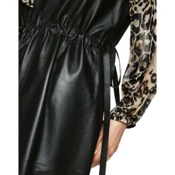 Leder-Maxikleid