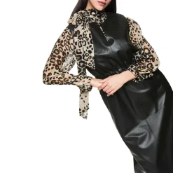 Leder-Maxikleid