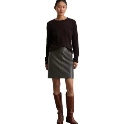 Leder-minirock regular