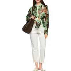 Leichte bluse mit floralem print