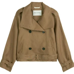 Leinen-Trenchjacke relaxed