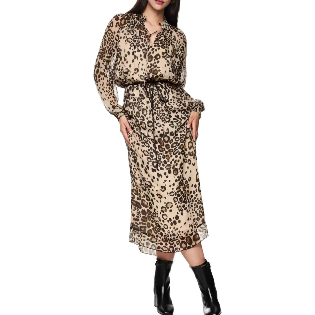 Maxi-Kleid mit Leo Print