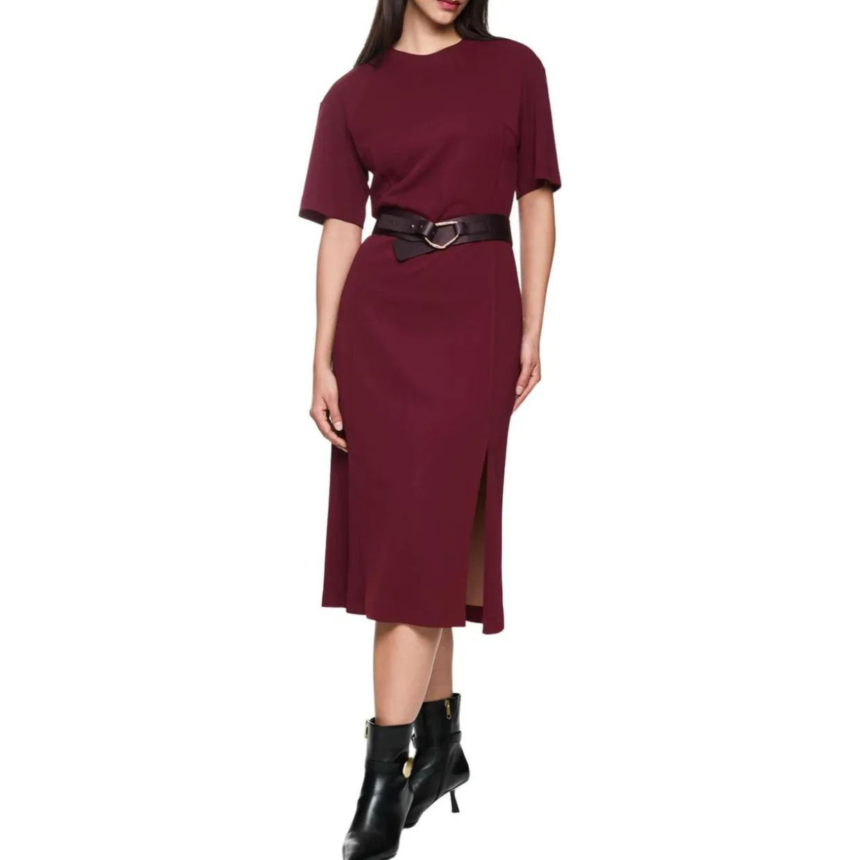Midi-Kleid mit Schlitz