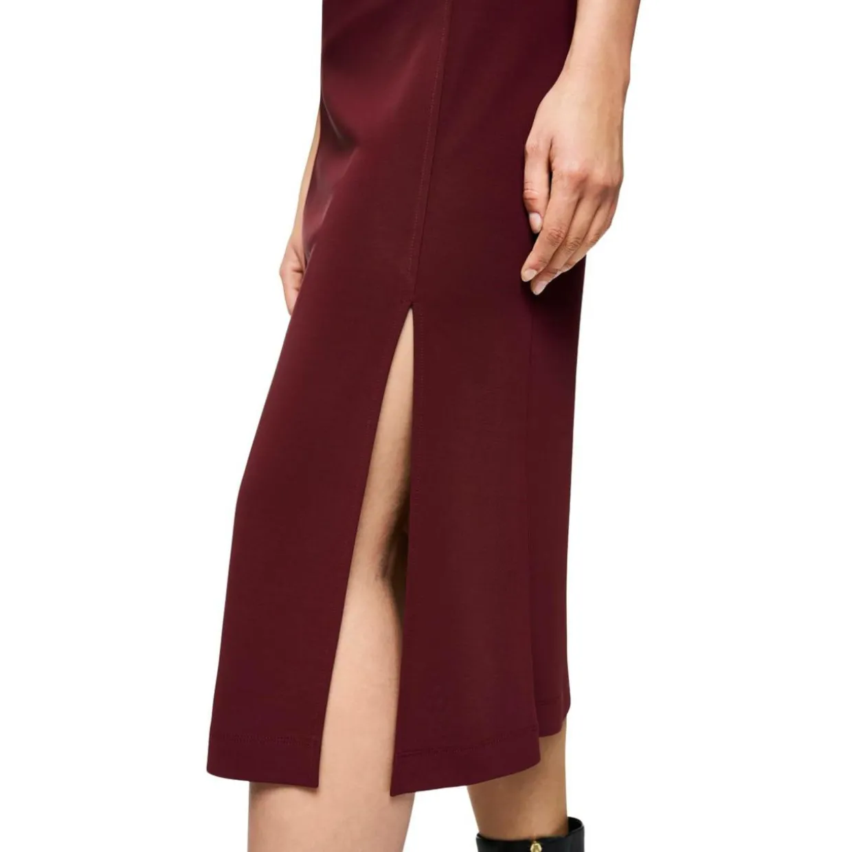 Midi-Kleid mit Schlitz