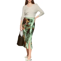 Midirock mit floralem print