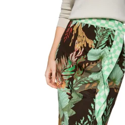 Midirock mit floralem print