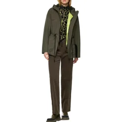 Outdoor jacke mit kordelzug