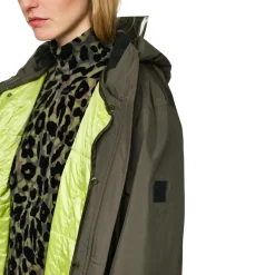 Outdoor jacke mit kordelzug