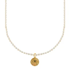 Perlen-Halskette Kressida Mini Oval
