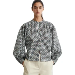 Print-Bluse relaxed