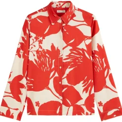 Print-Satinbluse regular