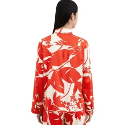 Print-Satinbluse regular