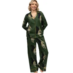 Pyjamaoberteil Olive