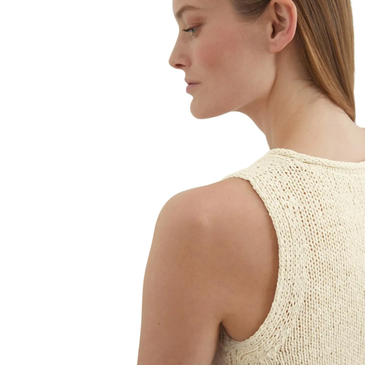 Ärmelloses Strickkleid slim