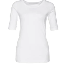 Rundhals-shirt mit halben ärmeln