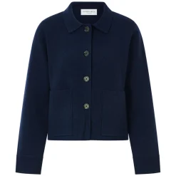 Schurwoll-Strickjacke