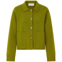 Schurwoll-Strickjacke