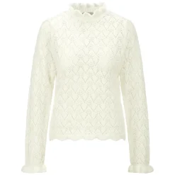 Strickpullover Lace Stitch Ruffles