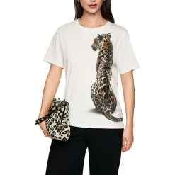 T-shirt mit leoparden druck